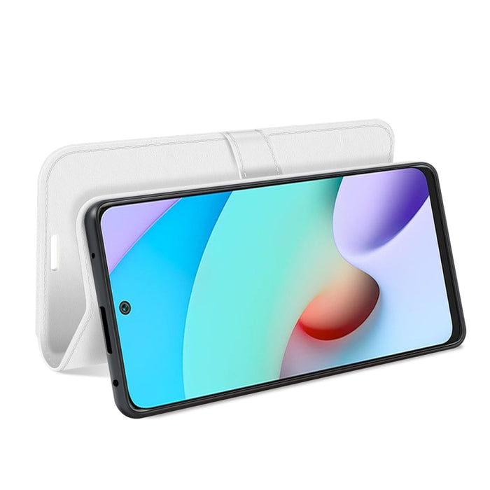 Para Xiaomi Redmi 10 R64 Texture Single Horizontal Flip Funda protectora con soporte y ranuras para tarjetas y billetera y marco de fotos, For Xiaomi Redmi 10