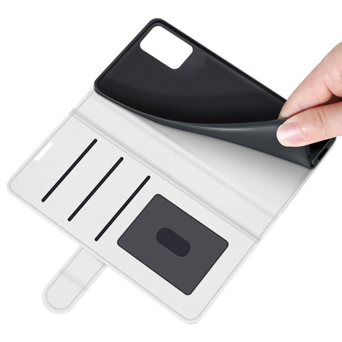 Para Xiaomi Redmi 10 R64 Texture Single Horizontal Flip Funda protectora con soporte y ranuras para tarjetas y billetera y marco de fotos, For Xiaomi Redmi 10