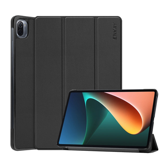 Para Xiaomi Mi Pad 5 / 5 Pro ENKAY Custer Texture Horizontal Flip PU + PC Funda de cuero con tres soportes plegables y función de reposo / activación, For Xiaomi Mi Pad 5 / 5 Pro
