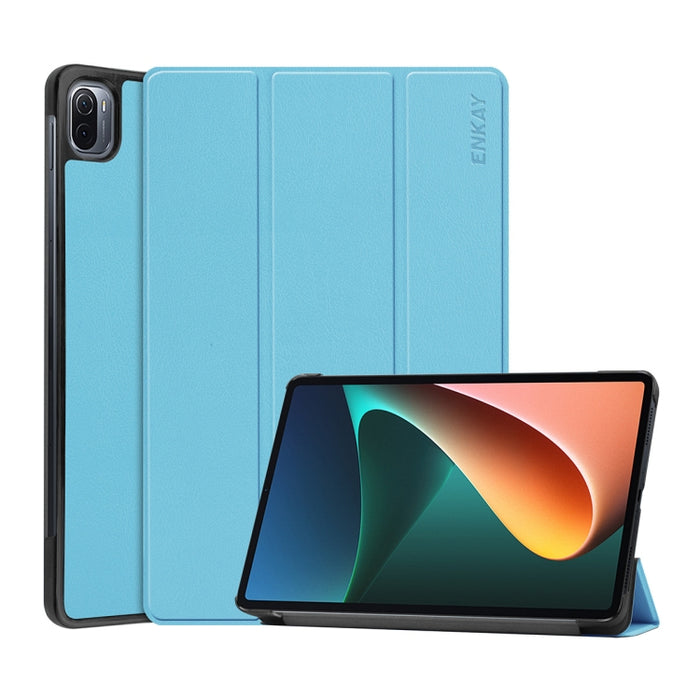 Para Xiaomi Mi Pad 5 / 5 Pro ENKAY Custer Texture Horizontal Flip PU + PC Funda de cuero con tres soportes plegables y función de reposo / activación, For Xiaomi Mi Pad 5 / 5 Pro