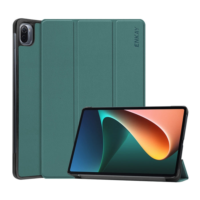 Para Xiaomi Mi Pad 5 / 5 Pro ENKAY Custer Texture Horizontal Flip PU + PC Funda de cuero con tres soportes plegables y función de reposo / activación, For Xiaomi Mi Pad 5 / 5 Pro