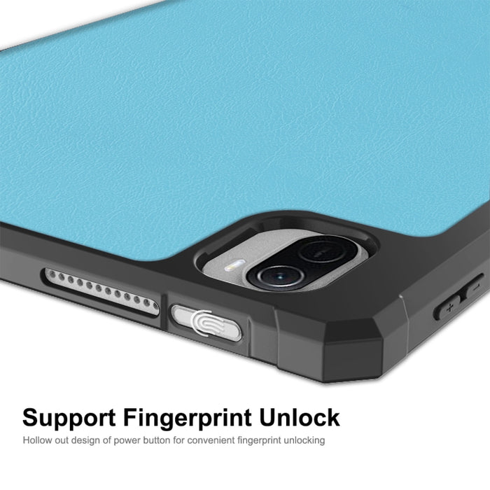 Para Xiaomi Mi Pad 5 / 5 Pro ENKAY Custer Texture Horizontal Flip PU + TPU Funda de cuero con tres soportes plegables y función de reposo / activación y portalápices, For Xiaomi Mi Pad 5 / 5 Pro
