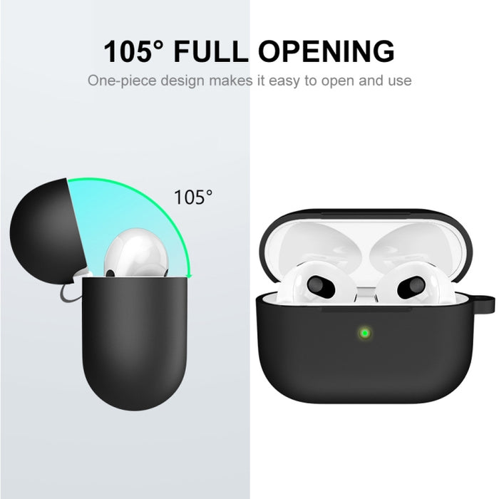 ENKAY Hat-Prince funda protectora de silicona gruesa que absorbe los golpes con llavero para Apple AirPods Pro 2 2021