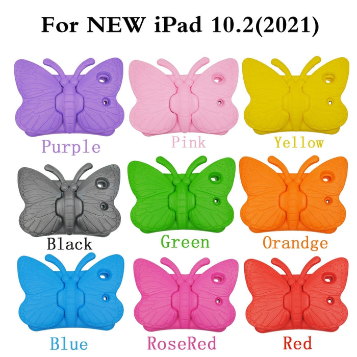 Estuche protector de cubierta a prueba de caídas para niños de EVA con soporte de mariposa, For iPad 10.2 2021