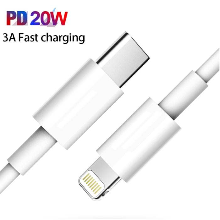 PD20W USB-C / Type-C a cable de datos de sincronización de carga rápida PD de 8 pines para iPhone 13/12 Series, 1m, 1.5m, 2m