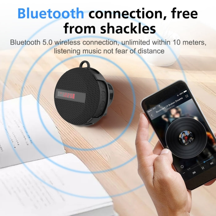 BT368 Pantalla digital LED Altavoz Bluetooth Portátil para exteriores IPX65 Soporte impermeable Manos libres / Tarjeta TF