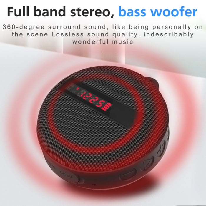 BT368 Pantalla digital LED Altavoz Bluetooth Portátil para exteriores IPX65 Soporte impermeable Manos libres / Tarjeta TF