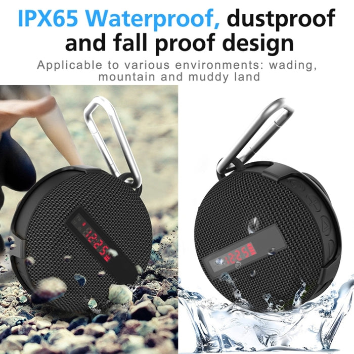 BT368 Pantalla digital LED Altavoz Bluetooth Portátil para exteriores IPX65 Soporte impermeable Manos libres / Tarjeta TF