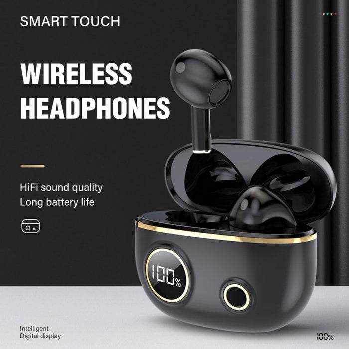 PRO100 TWS Bluetooth 5.2 Auriculares impermeables con cancelación de ruido Auriculares deportivos estéreo 9D con estuche de carga