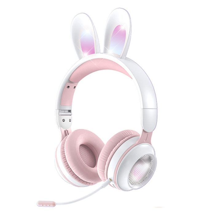 KE-01 Rabbit Ear Wireless Bluetooth 5.0 Stereo Music Auriculares plegables con micrófono para PC