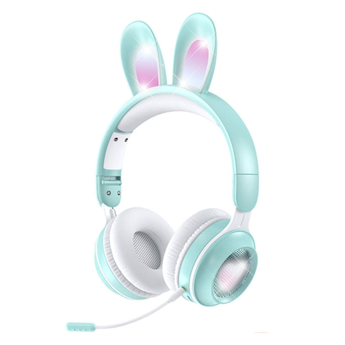 KE-01 Rabbit Ear Wireless Bluetooth 5.0 Stereo Music Auriculares plegables con micrófono para PC