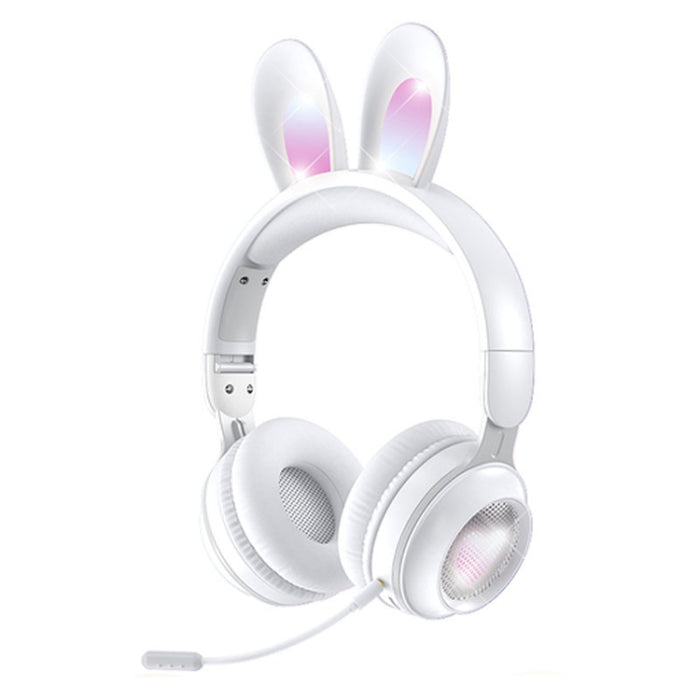 KE-01 Rabbit Ear Wireless Bluetooth 5.0 Stereo Music Auriculares plegables con micrófono para PC