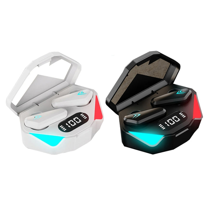 TWS-Y04 Bluetooth 5.0 TWS Binaural True Stereo Touch Control Auriculares para juegos con estuche de carga LED