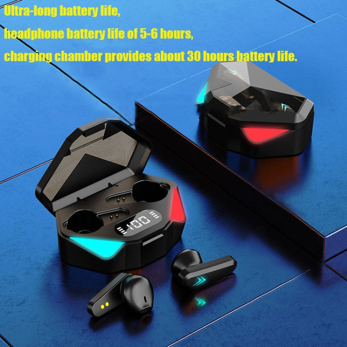 TWS-Y04 Bluetooth 5.0 TWS Binaural True Stereo Touch Control Auriculares para juegos con estuche de carga LED