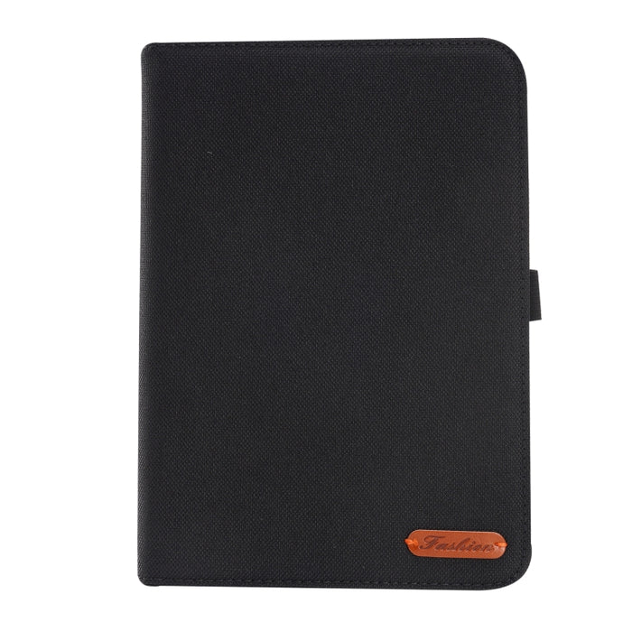 Estuche de cuero de PU con tapa horizontal de tela Teature con soporte y ranuras para tarjetas, For iPad mini 6 / mini 2024