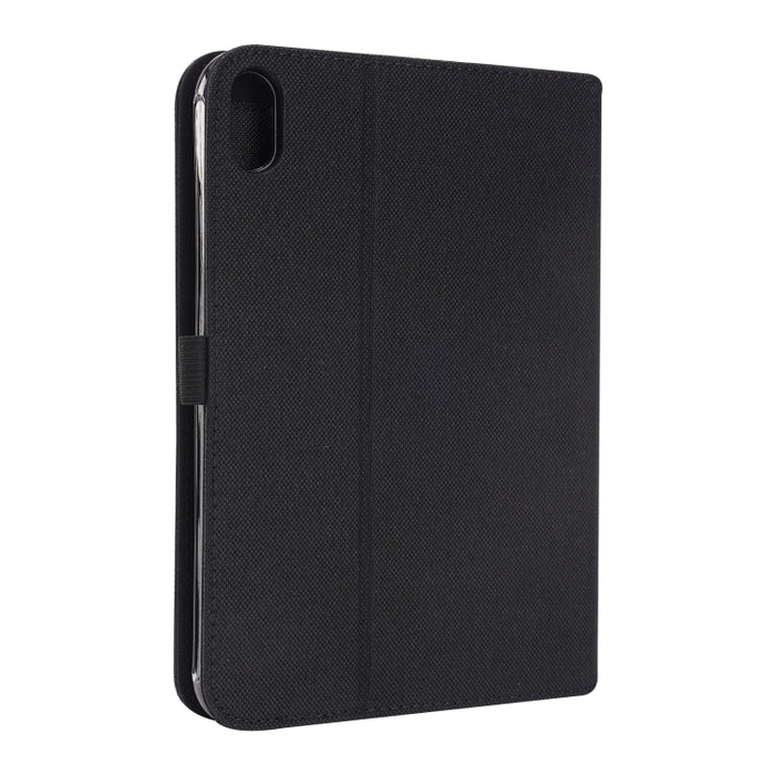 Estuche de cuero de PU con tapa horizontal de tela Teature con soporte y ranuras para tarjetas, For iPad mini 6 / mini 2024