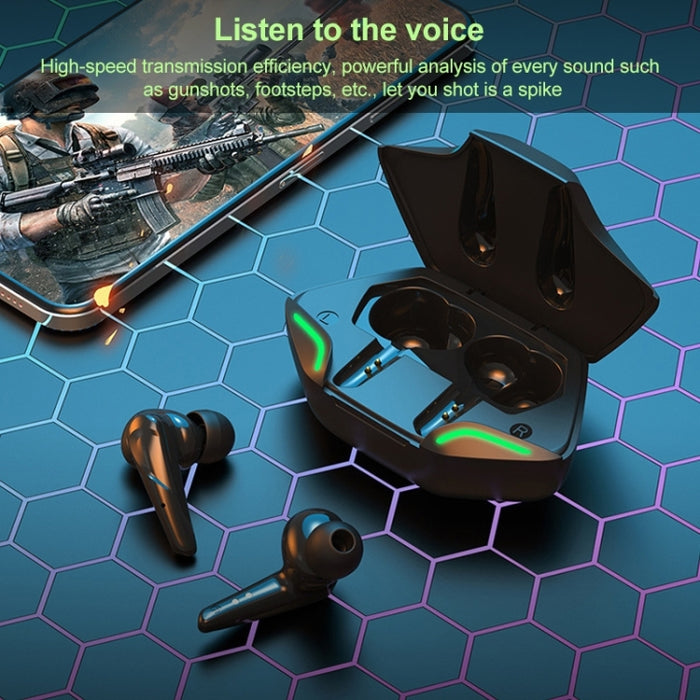 TWS-G11 Auricular estéreo para juegos TWS de baja latencia Bluetooth 5.0 con LED frío
