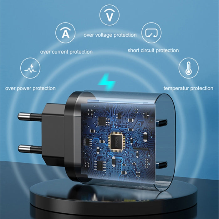 002 Cargador rápido PD USB-C / Type-C de doble puerto de 40 W para la serie iPhone / iPad, enchufe para el Reino Unido, UK Plug