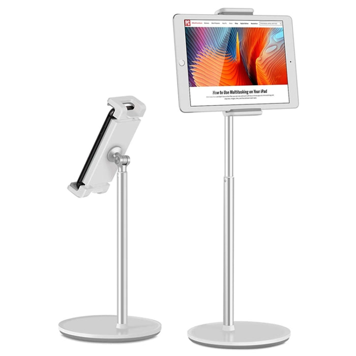 AP-4H Soporte de aleación de aluminio ajustable en altura para teléfonos móviles y tabletas de 4,5 a 13 pulgadas