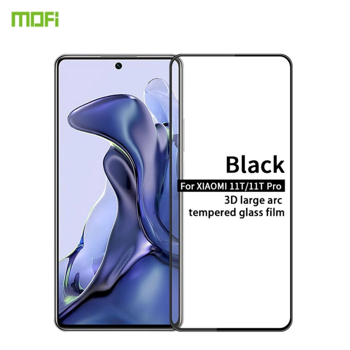 Película de vidrio templado de pantalla curva a prueba de explosiones MOFI 9H 3D, For Xiaomi Mi 11T / 11T Pro