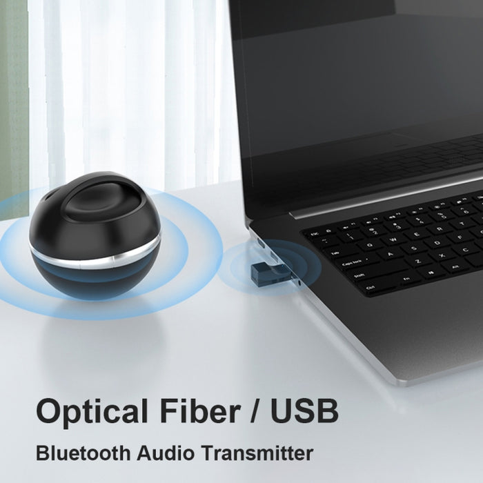 SW03 2 en 1 Transmisor de audio Bluetooth 5.0 USB + Adaptador inalámbrico óptico de baja latencia SPDIF para TV PC