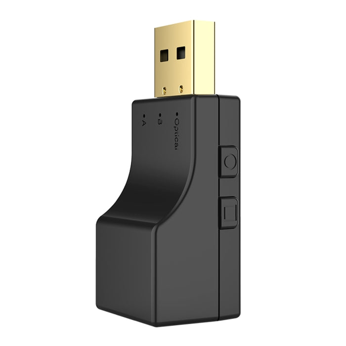 SW03 2 en 1 Transmisor de audio Bluetooth 5.0 USB + Adaptador inalámbrico óptico de baja latencia SPDIF para TV PC