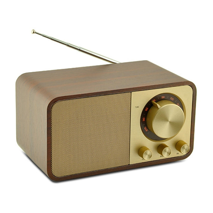 JY-66 Altavoz inalámbrico de madera BT5.0 Retro clásico Radio FM compatible con TF / U-Disk / AUX