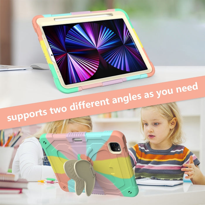 PC + funda de silicona anticaída para tableta con soporte de mariposa y ranura para bolígrafo para iPad Pro 11 2018 y 2020 y 2021 y Air 2020 10.9, For iPad Pro 11 2018 & 2020 & 2021 & Air 2020 10.9