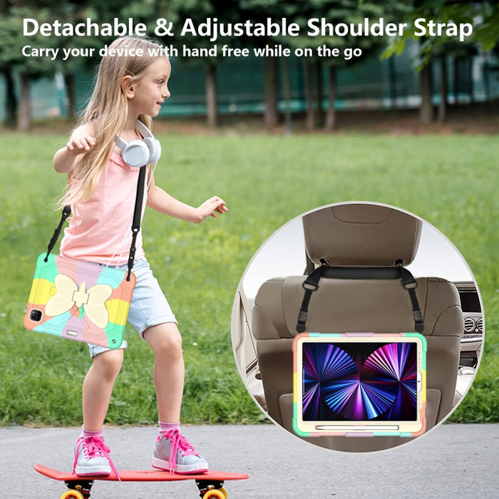 PC + funda de silicona anticaída para tableta con soporte de mariposa y ranura para bolígrafo para iPad Pro 11 2018 y 2020 y 2021 y Air 2020 10.9, For iPad Pro 11 2018 & 2020 & 2021 & Air 2020 10.9