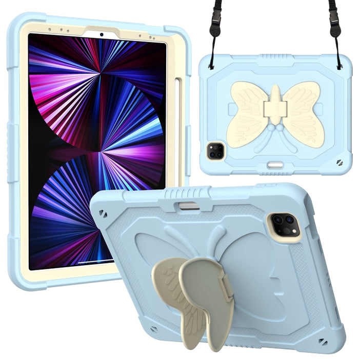 PC + funda de silicona anticaída para tableta con soporte de mariposa y ranura para bolígrafo para iPad Pro 11 2018 y 2020 y 2021 y Air 2020 10.9, For iPad Pro 11 2018 & 2020 & 2021 & Air 2020 10.9