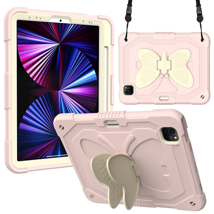 PC + funda de silicona anticaída para tableta con soporte de mariposa y ranura para bolígrafo para iPad Pro 11 2018 y 2020 y 2021 y Air 2020 10.9, For iPad Pro 11 2018 & 2020 & 2021 & Air 2020 10.9