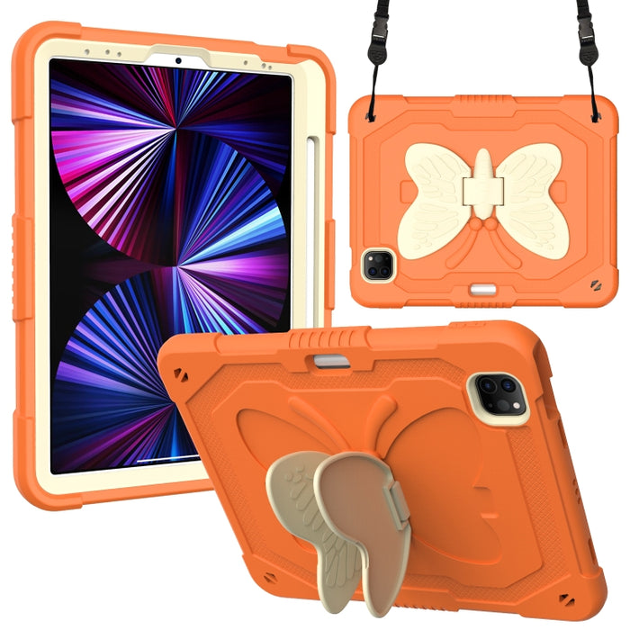 PC + funda de silicona anticaída para tableta con soporte de mariposa y ranura para bolígrafo para iPad Pro 11 2018 y 2020 y 2021 y Air 2020 10.9, For iPad Pro 11 2018 & 2020 & 2021 & Air 2020 10.9