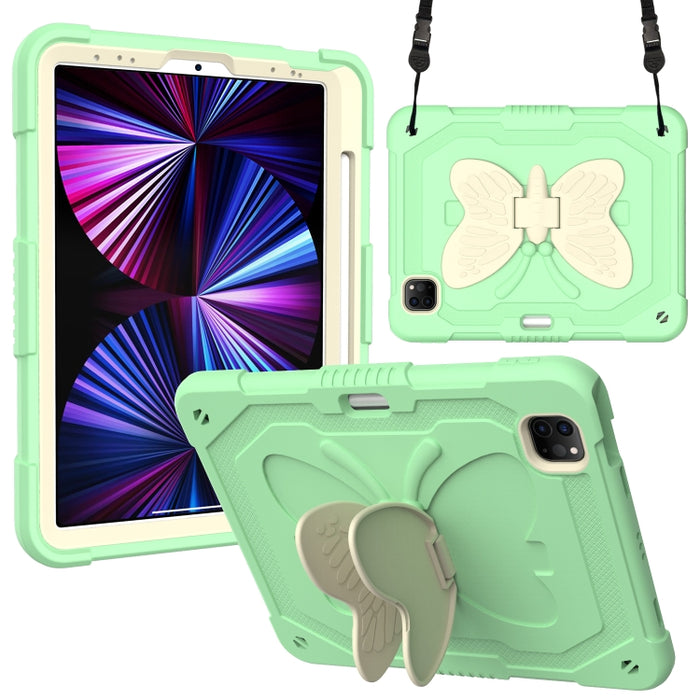 PC + funda de silicona anticaída para tableta con soporte de mariposa y ranura para bolígrafo para iPad Pro 11 2018 y 2020 y 2021 y Air 2020 10.9, For iPad Pro 11 2018 & 2020 & 2021 & Air 2020 10.9