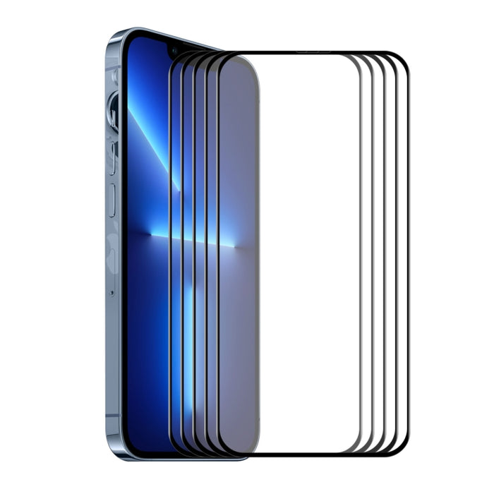 ENKAY Hat-Prince Full Glue Vidrio templado 6D Cobertura completa Protector antiarañazos para iPhone 13 Pro Max, 1pcs, 2pcs, 5pcs