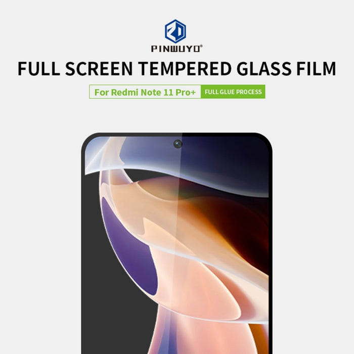PINWUYO 9H 2.5D Película de vidrio templado de pantalla completa, For Xiaomi Redmi Note 11 Pro, For OPPO A55 4G, For OPPO Realme 8i, For OPPO A55 5G, For Xiaomi Redmi Note 11