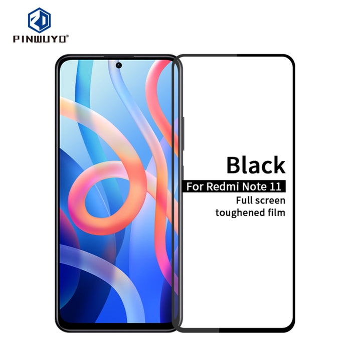 PINWUYO 9H 2.5D Película de vidrio templado de pantalla completa, For Xiaomi Redmi Note 11 Pro, For OPPO A55 4G, For OPPO Realme 8i, For OPPO A55 5G, For Xiaomi Redmi Note 11