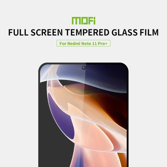 Película de vidrio templado de pantalla completa MOFI 9H 2.5D, For Xiaomi Redmi Note 11 Pro, For Xiaomi Redmi Note 11