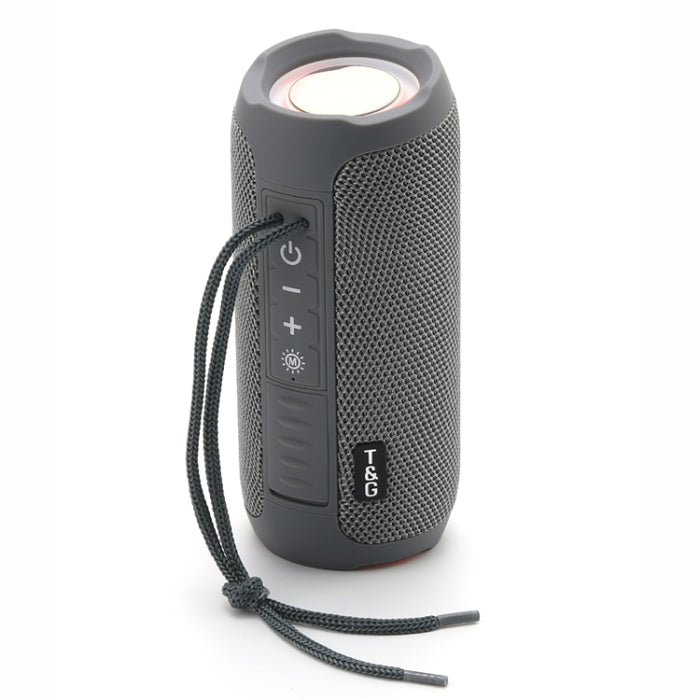 T&G TG227 Altavoz de música Bluetooth impermeable portátil para exteriores con soporte LED FM / TF / USB