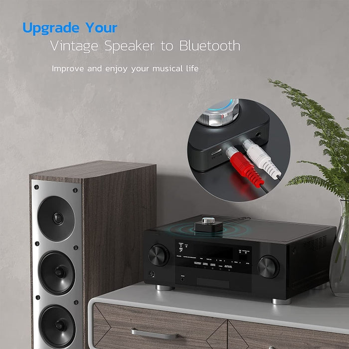 Receptor C39 Bluetooth 5.0 RCA a convertidor de audio inalámbrico de 3,5 mm compatible con tarjeta TF