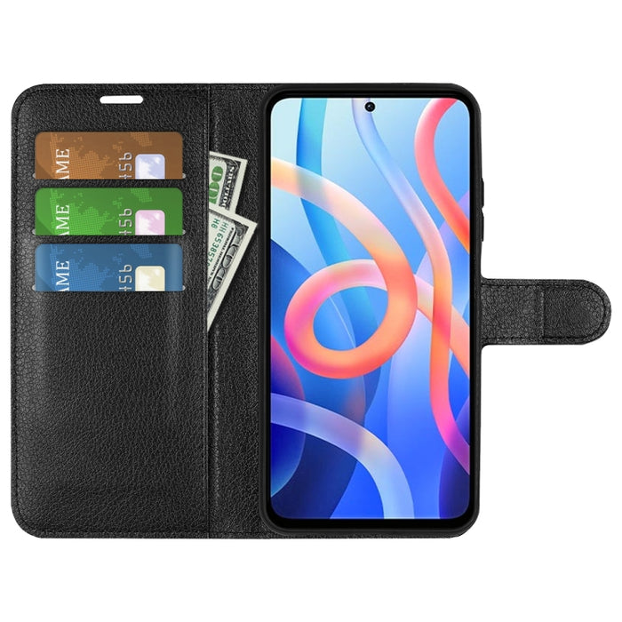 Para Xiaomi Redmi Note 11 Litchi Texture Funda protectora con tapa horizontal con soporte y ranuras para tarjetas y billetera, For Xiaomi Redmi Note 11