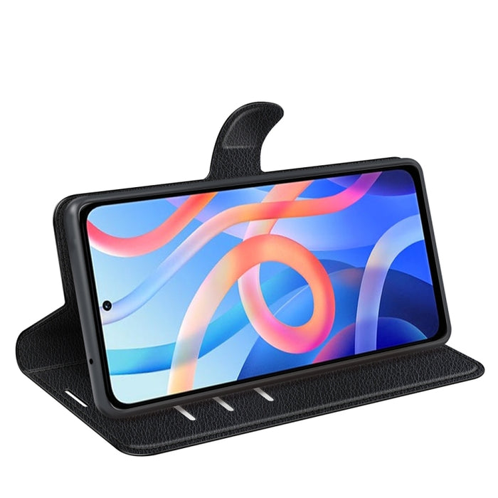 Para Xiaomi Redmi Note 11 Litchi Texture Funda protectora con tapa horizontal con soporte y ranuras para tarjetas y billetera, For Xiaomi Redmi Note 11