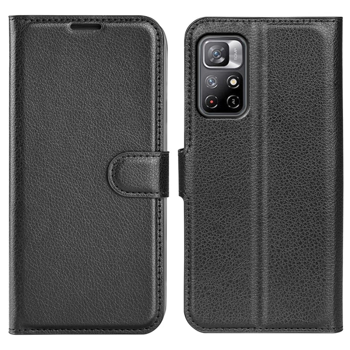 Para Xiaomi Redmi Note 11 Litchi Texture Funda protectora con tapa horizontal con soporte y ranuras para tarjetas y billetera, For Xiaomi Redmi Note 11