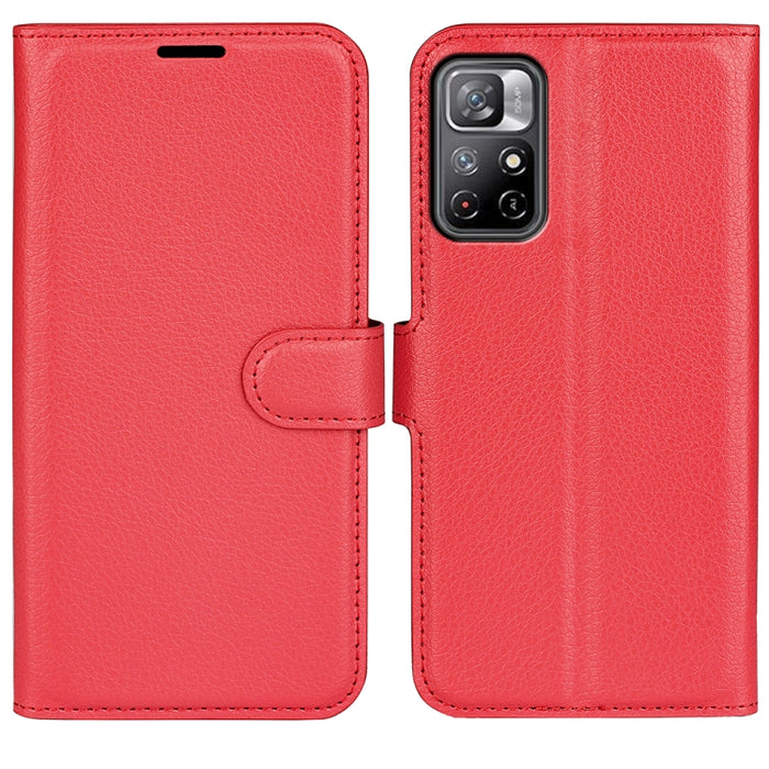 Para Xiaomi Redmi Note 11 Litchi Texture Funda protectora con tapa horizontal con soporte y ranuras para tarjetas y billetera, For Xiaomi Redmi Note 11