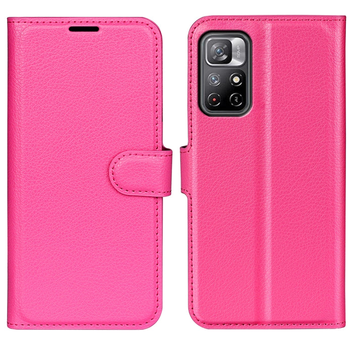 Para Xiaomi Redmi Note 11 Litchi Texture Funda protectora con tapa horizontal con soporte y ranuras para tarjetas y billetera, For Xiaomi Redmi Note 11