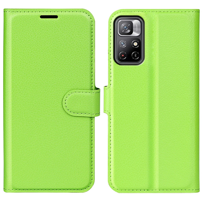 Para Xiaomi Redmi Note 11 Litchi Texture Funda protectora con tapa horizontal con soporte y ranuras para tarjetas y billetera, For Xiaomi Redmi Note 11