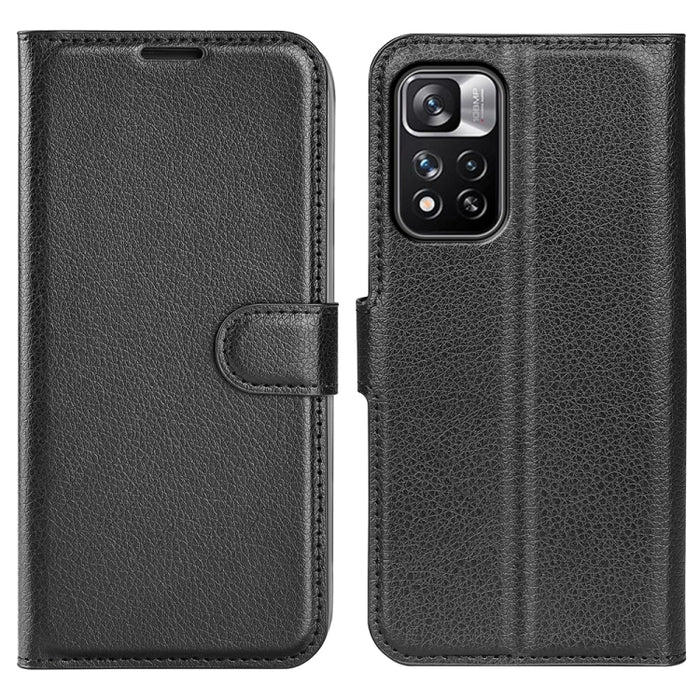 Para Xiaomi Redmi Note 11 Pro / Note 11 Pro + Litchi Texture Funda protectora con tapa horizontal con soporte, ranuras para tarjetas y billetera, For Xiaomi Redmi Note 11 Pro