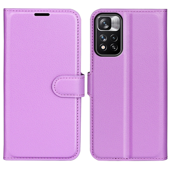 Para Xiaomi Redmi Note 11 Pro / Note 11 Pro + Litchi Texture Funda protectora con tapa horizontal con soporte, ranuras para tarjetas y billetera, For Xiaomi Redmi Note 11 Pro