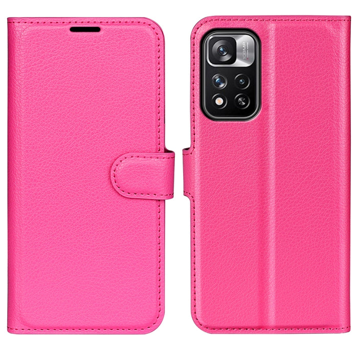 Para Xiaomi Redmi Note 11 Pro / Note 11 Pro + Litchi Texture Funda protectora con tapa horizontal con soporte, ranuras para tarjetas y billetera, For Xiaomi Redmi Note 11 Pro