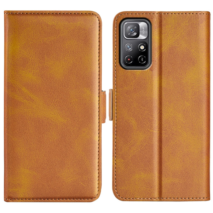 Para Xiaomi Redmi Note 11 Funda de cuero con tapa horizontal con hebilla magnética de doble cara con soporte, ranuras para tarjetas y billetera, For Xiaomi Redmi Note 11