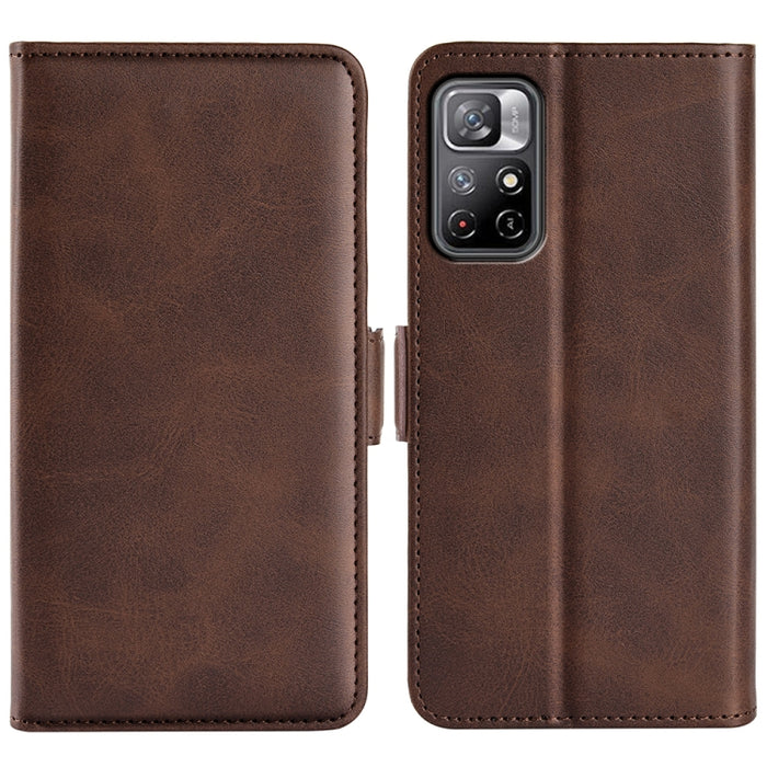 Para Xiaomi Redmi Note 11 Funda de cuero con tapa horizontal con hebilla magnética de doble cara con soporte, ranuras para tarjetas y billetera, For Xiaomi Redmi Note 11
